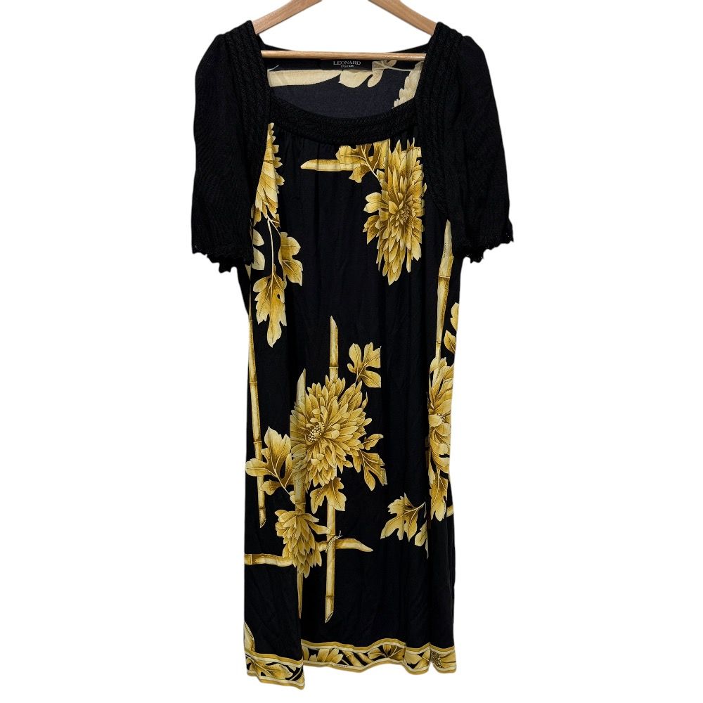 美品 LEONARD FASHION レオナール フラワープリント カンカン 美品 LEONARD FASHION レオナール フラワープリント カンカン