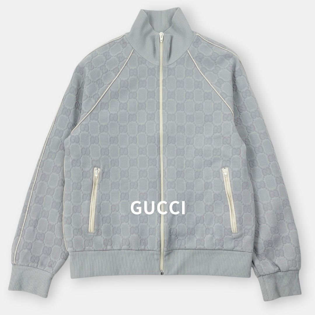 美品 GUCCI グッチ 24SS ジャカード GG柄 スタンドカラー トラック