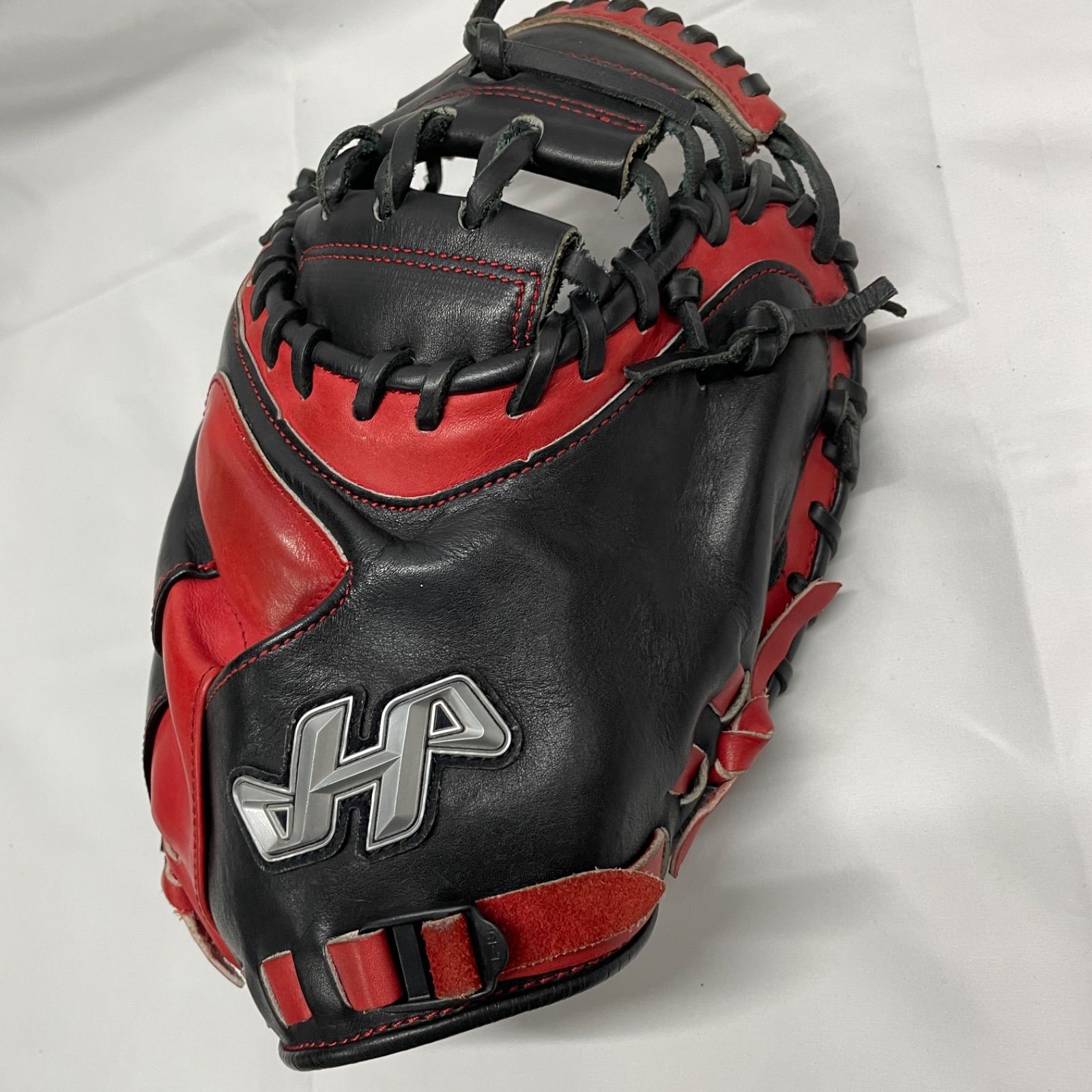 ハタケヤマ キャッチャーミット 右利き用 PRO-M8 ブラックxレッド 使用感ふつう|傷汚れあり 軟式か硬式かは判別できません グローブ | WHITEMONARCHHOTEL_COM
