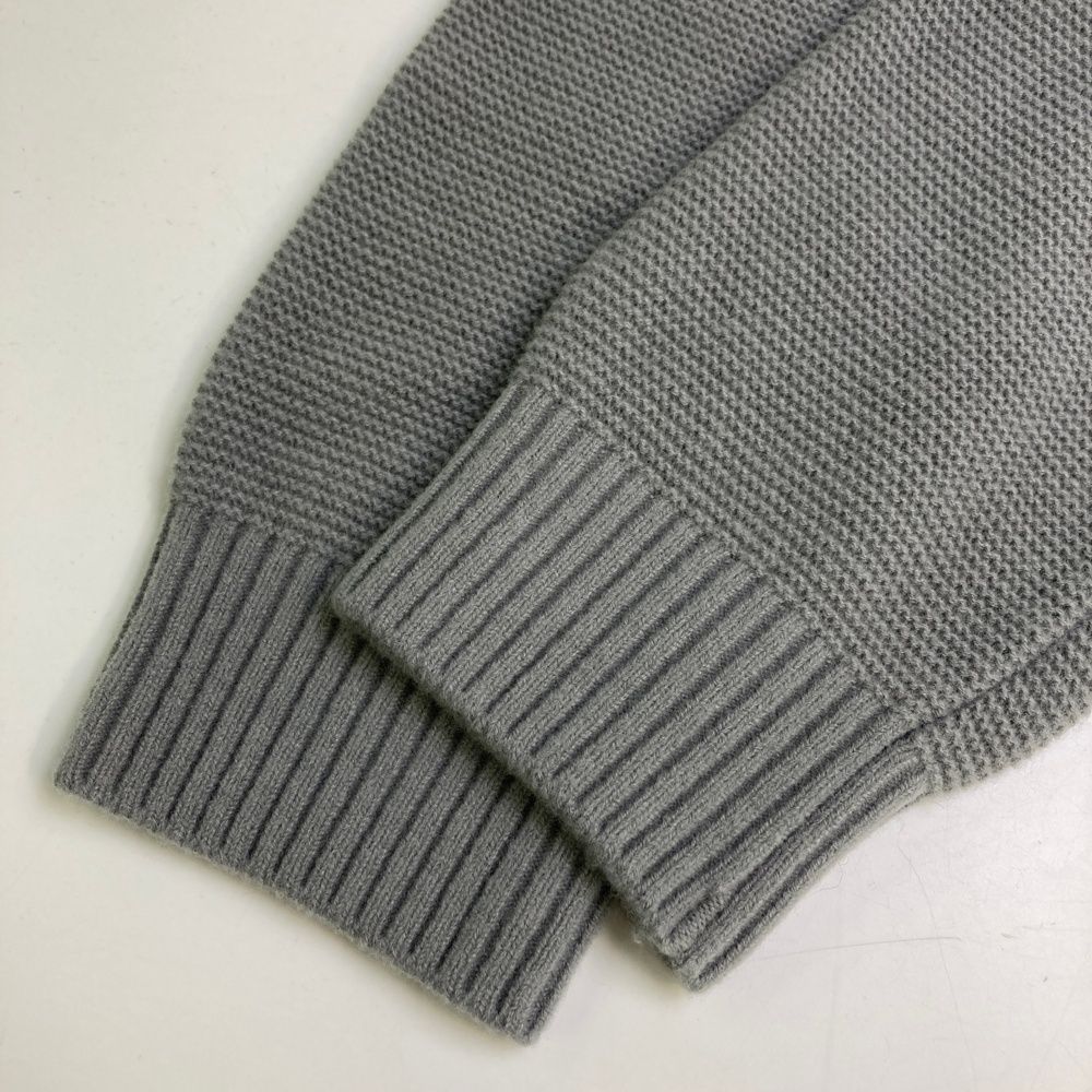 サイズ：2 PEARLY GATES パーリーゲイツ  ウール混 ニットセーター 星柄 グレー系 [240101477119] ゴルフウェア レディース ストスト 美品】PEARLY GATES パーリーゲイツ ウール混 ニットセーター 星