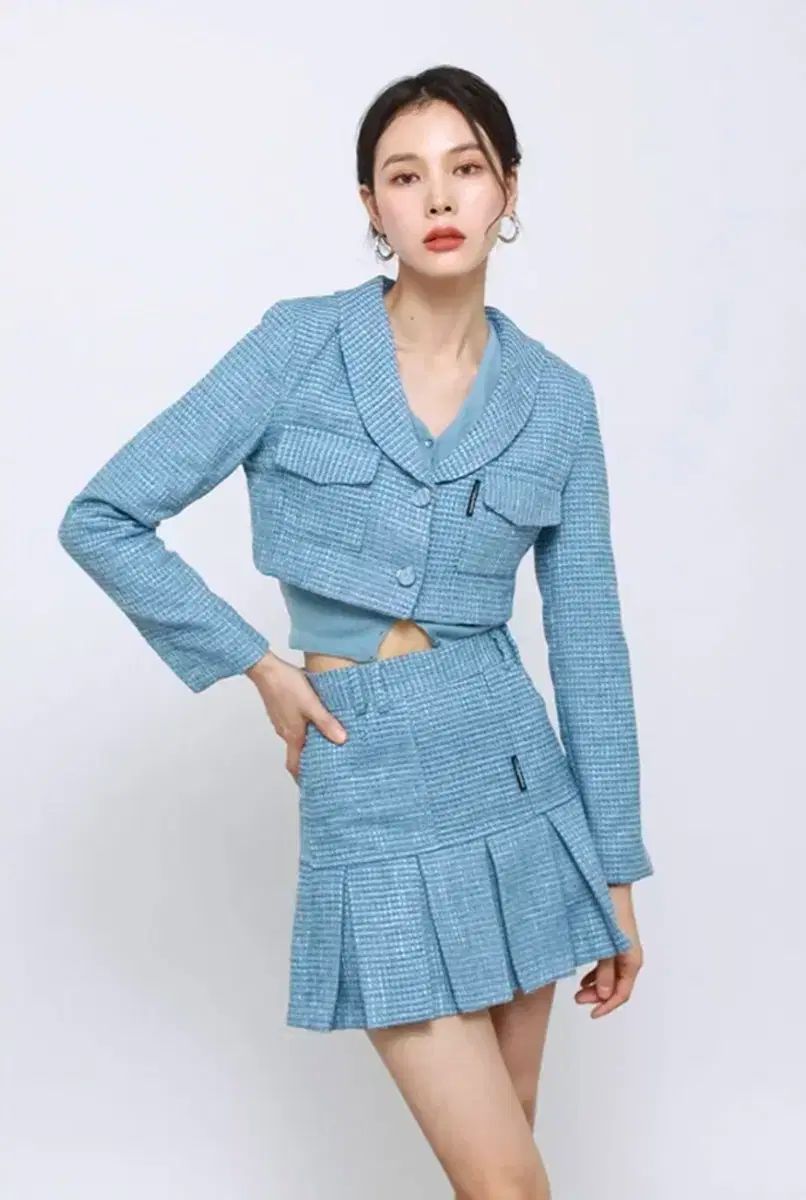 アグリー シャドウ ツイード セットアップ ジャケット スカート