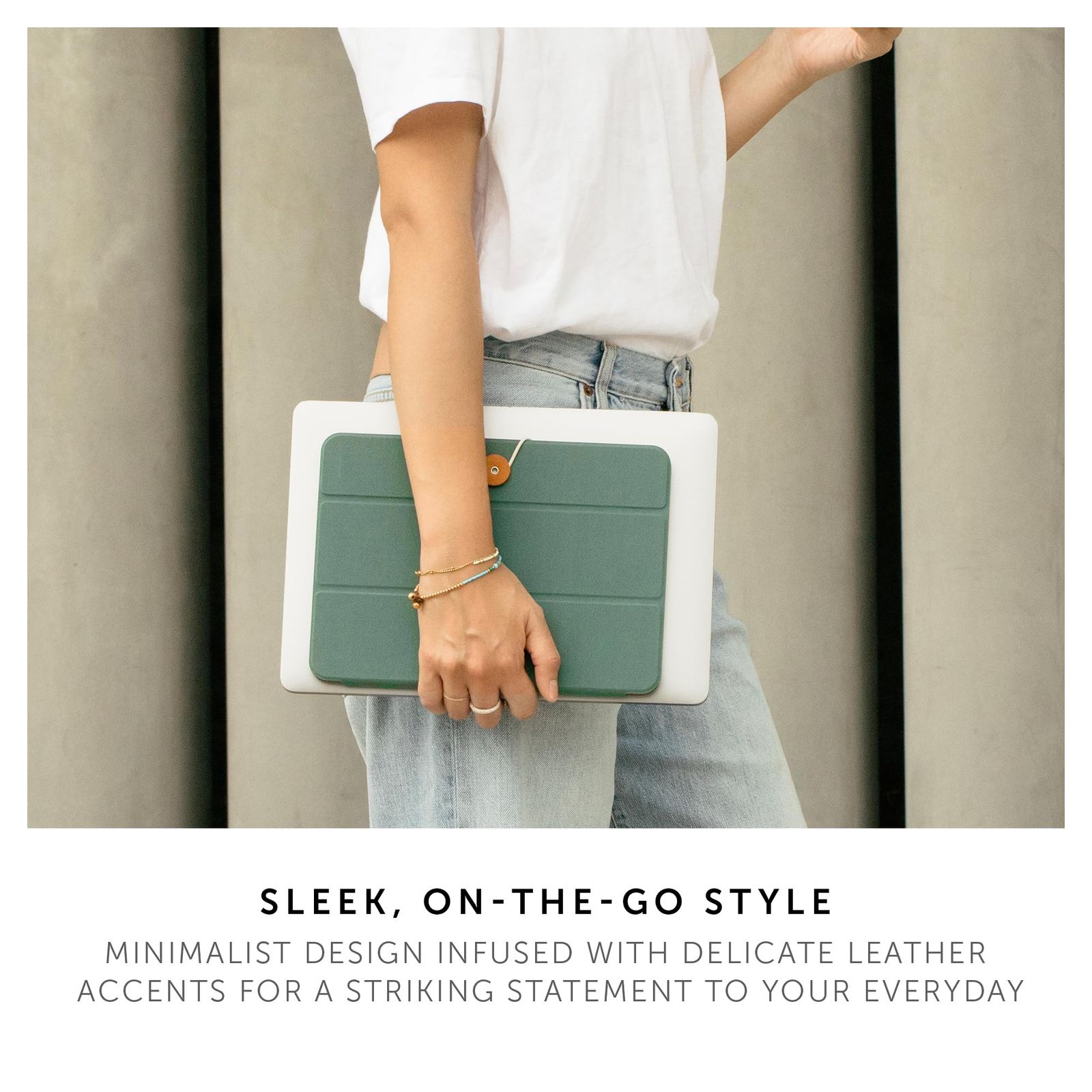 M2 iPad 11インチ Air Pro リサイクル素材で作られた折りたたみ式スタンドとカバー iPad - 11インチ Folio iPad W.F.A M2に対応し 簡単な磁気取り付け ボタン＆ストリングデザインがあります スレートグリーン ネ CHRISTIANNAURATH_COM_BR