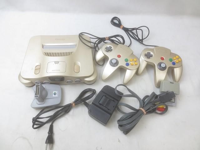 中古品 ゲーム NINTENDO 64 本体 NUS-001 ゴールド 動作品