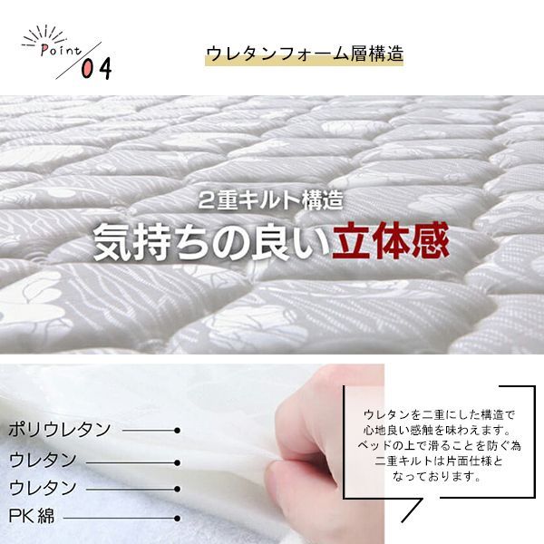 ポケットコイルの圧縮ロールマットレス