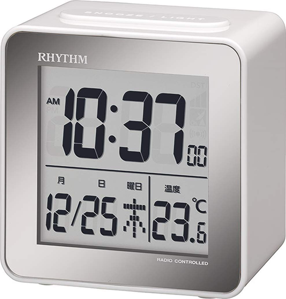 【カラー: ホワイト】8RZ158SR03 RHYTHM 白 タイプ キューブ