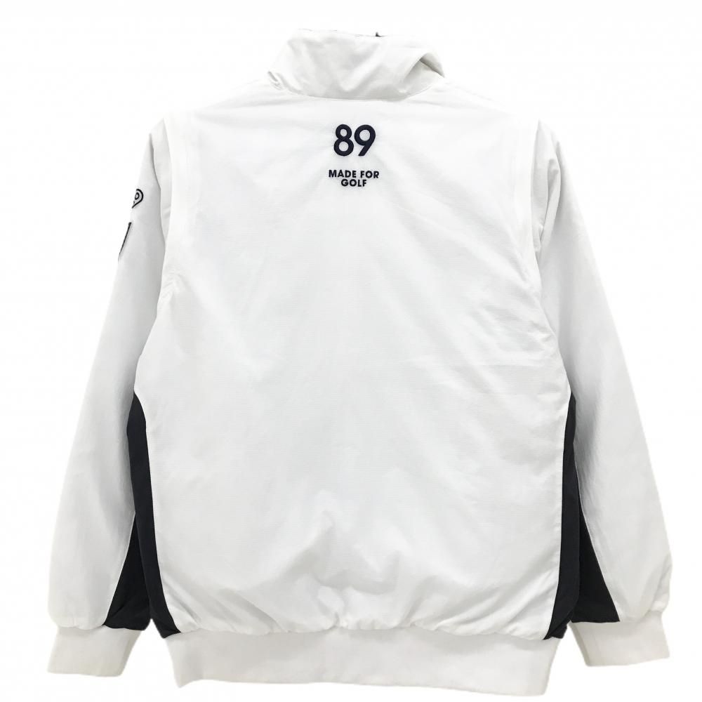 パーリーゲイツ 4WAY中綿リバーシブルジャケット 白 裏ネイビー 袖着脱可 レディース 0 ゴルフウェア PEARLY GATES