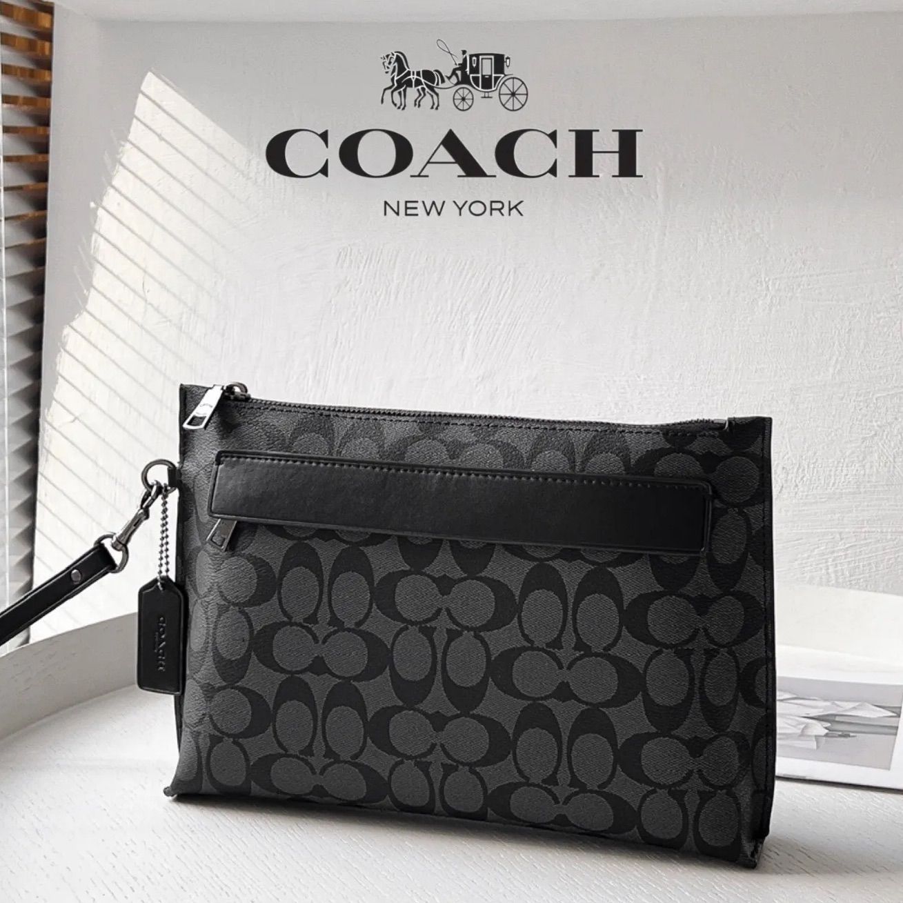 COACH＞コーチバッグ 興味深く クラッチバッグ F29508 セカンドバッグ メンズ