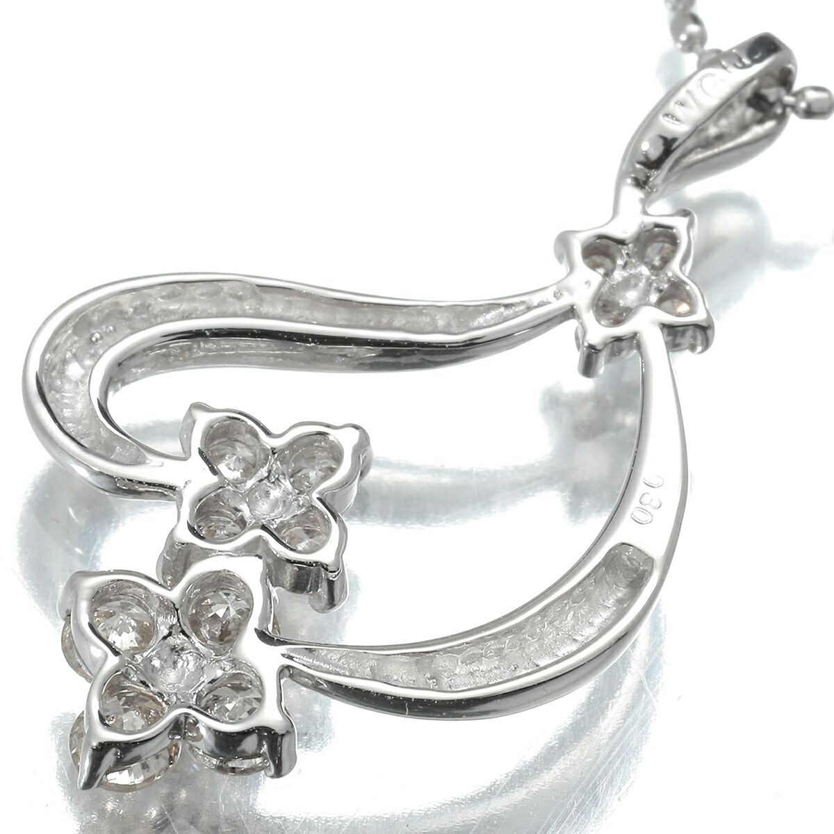 k18 0.3ct ダイヤモンドペンダント お花 トップ 日曜日限定 大特価