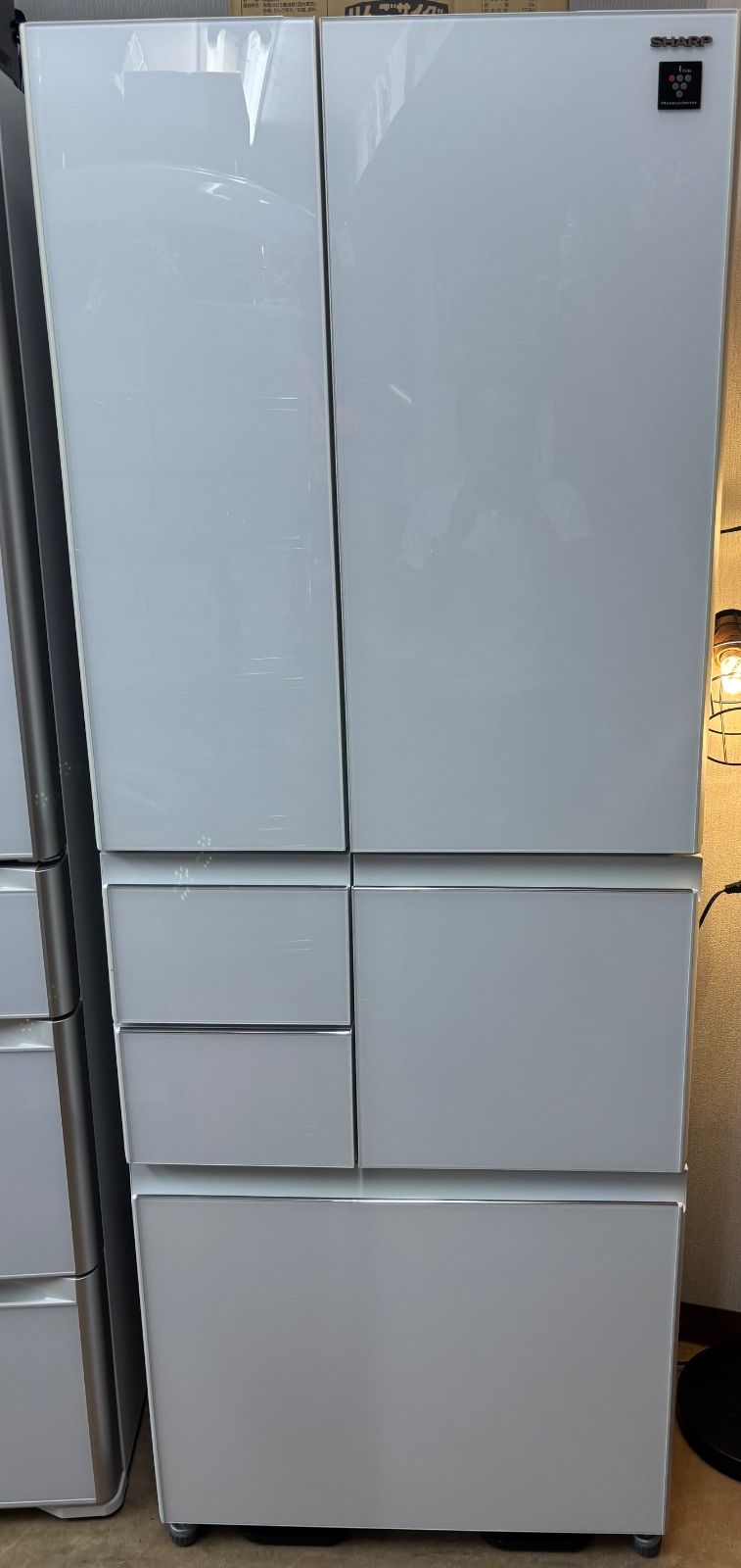 ◇SHARP 冷蔵庫 505L ガラストップ プラズマクラスター SJ-GT51C-W 