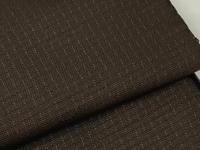 平和屋本店□極上 本場縞大島紬 反物 着尺 赤墨色 丸恵織物謹製 証紙