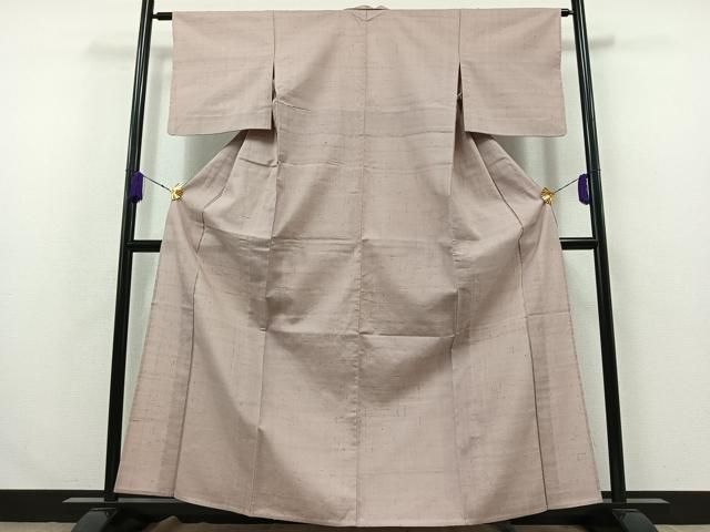 平和屋着物▽上質な紬 単衣 鴇鼠色 正絹 AABA7911jh USTAUSTRALIA_COM_AU