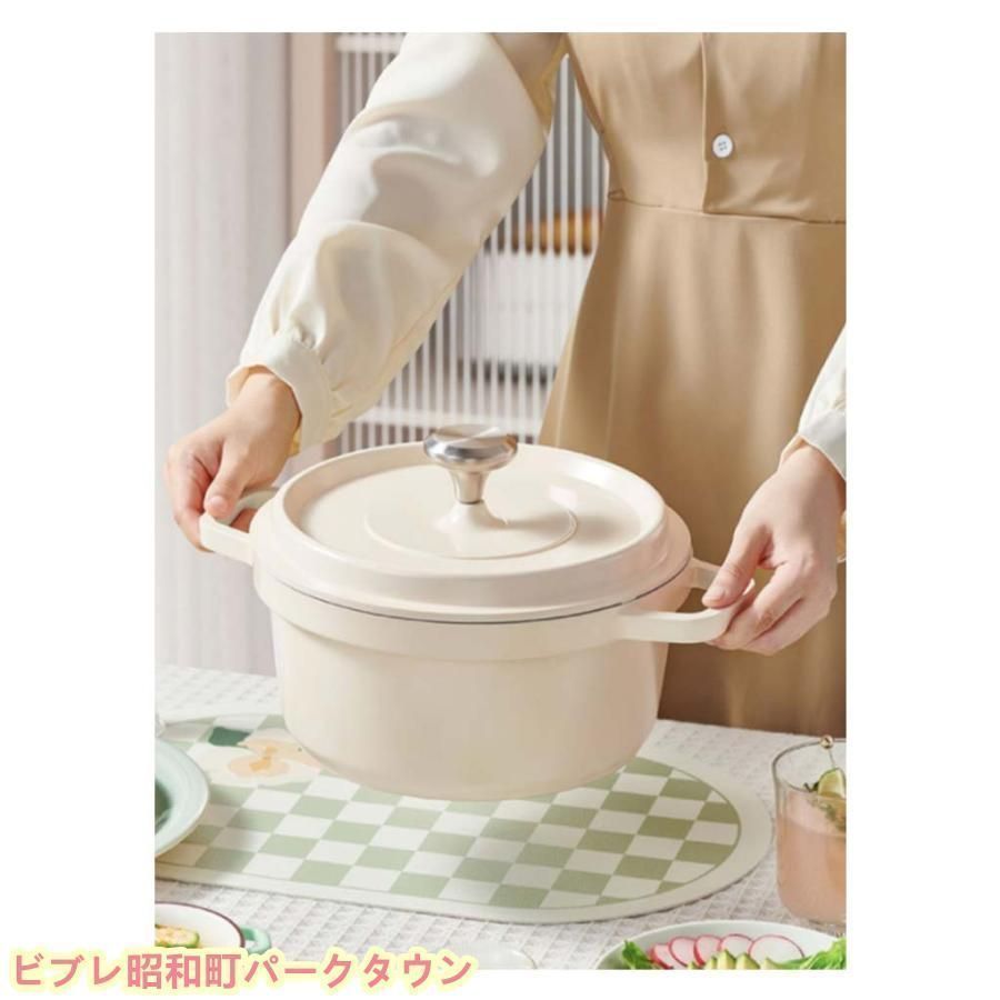 全品本物! オーブン ih 両手鍋 セラミックパン ホーロー鍋 20cm レトロ ほうろう 料理 琺瑯鍋 両手鍋 アウトドア キャンプ ホウロウ ゲット 鍋単品