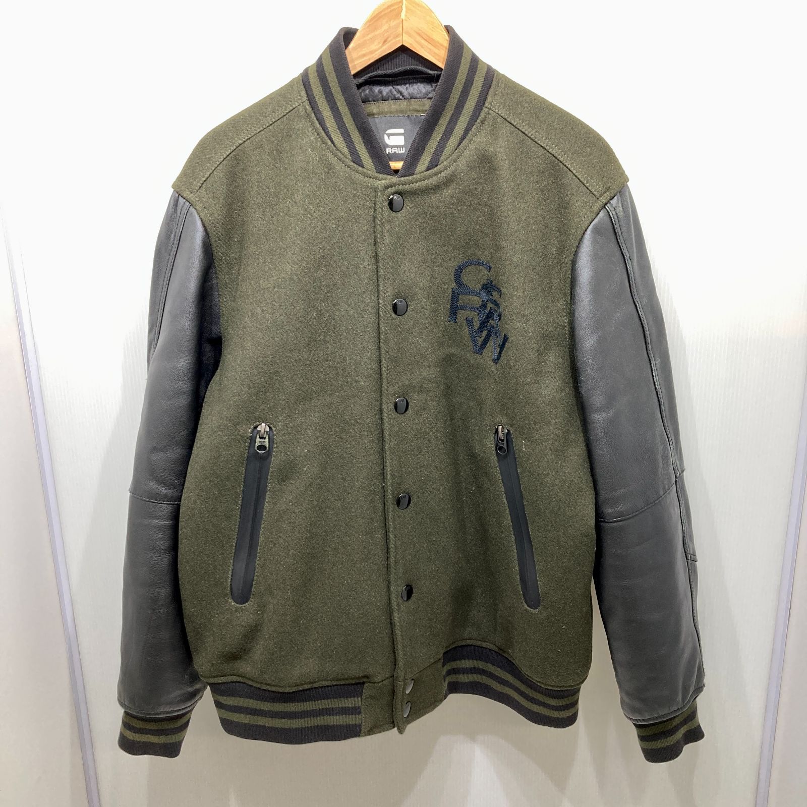 G-STAR RAW ジースターロゥ レザー切替 スタジャン BOLT LEATHER 