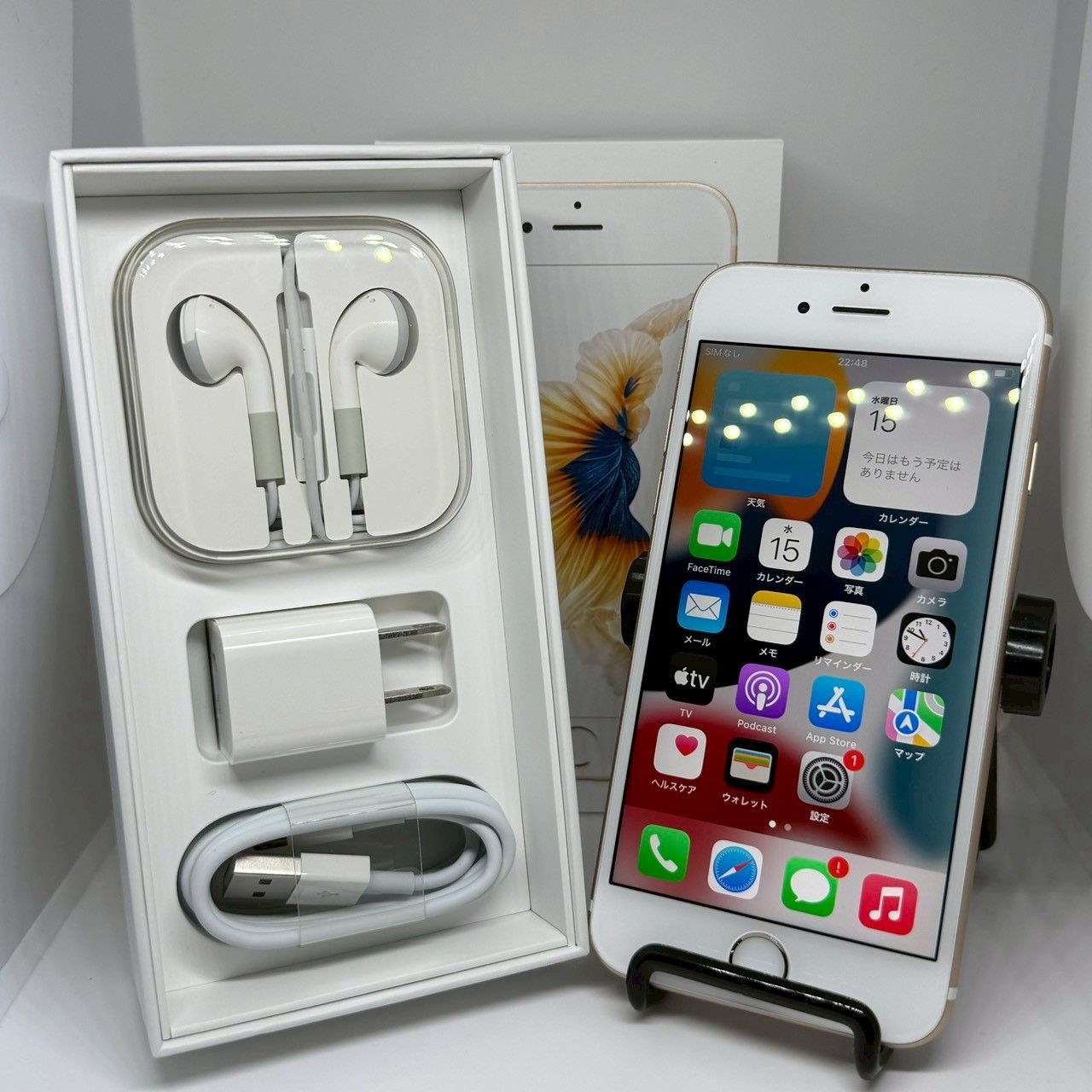 美品】iPhone6s 64GB SIMフリー スペースグレイ 本体 箱付属品