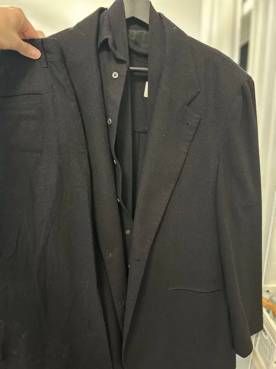 ユース シルク ネップ 24ss セットアップ タイ ジャケット シャツ ズボン | L