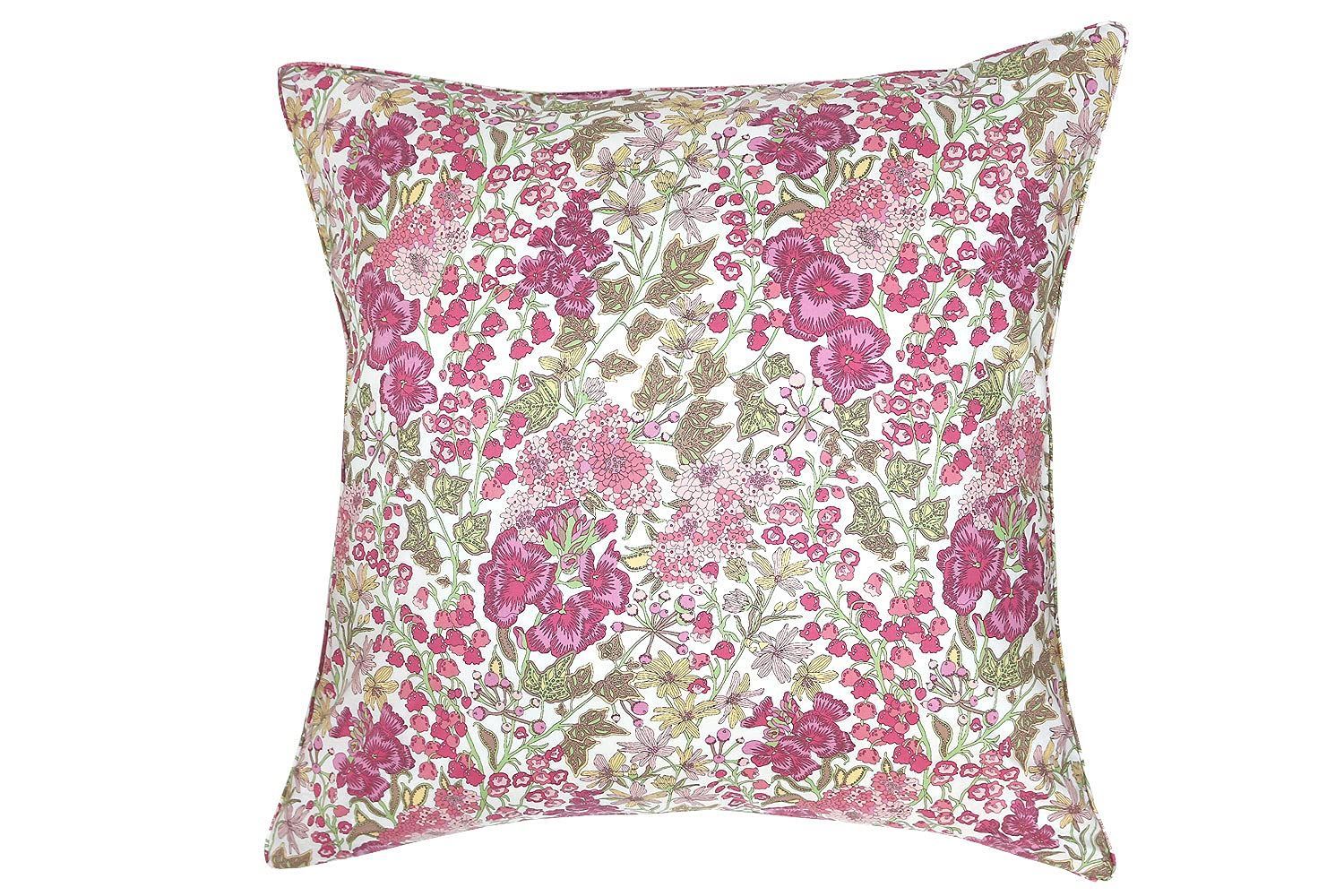 【新着商品】FLORET LONDON クッションカバー ディーディーインテックス エドナ ピンク DDintex 45×45cm [リバティプリント使用]