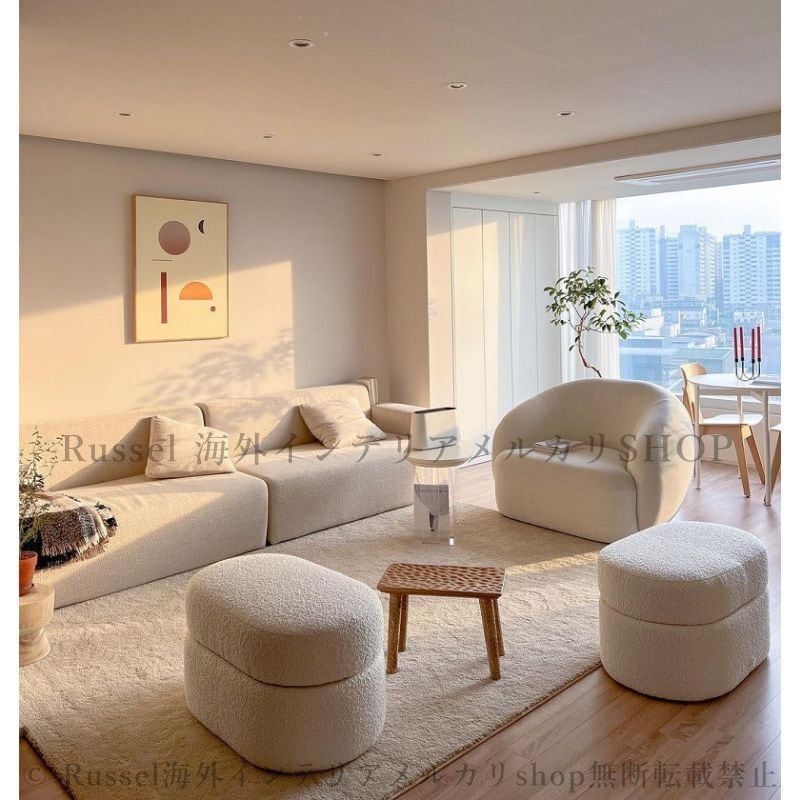 収納付きスツール オットマン ソファ チェア 椅子 ファブリック