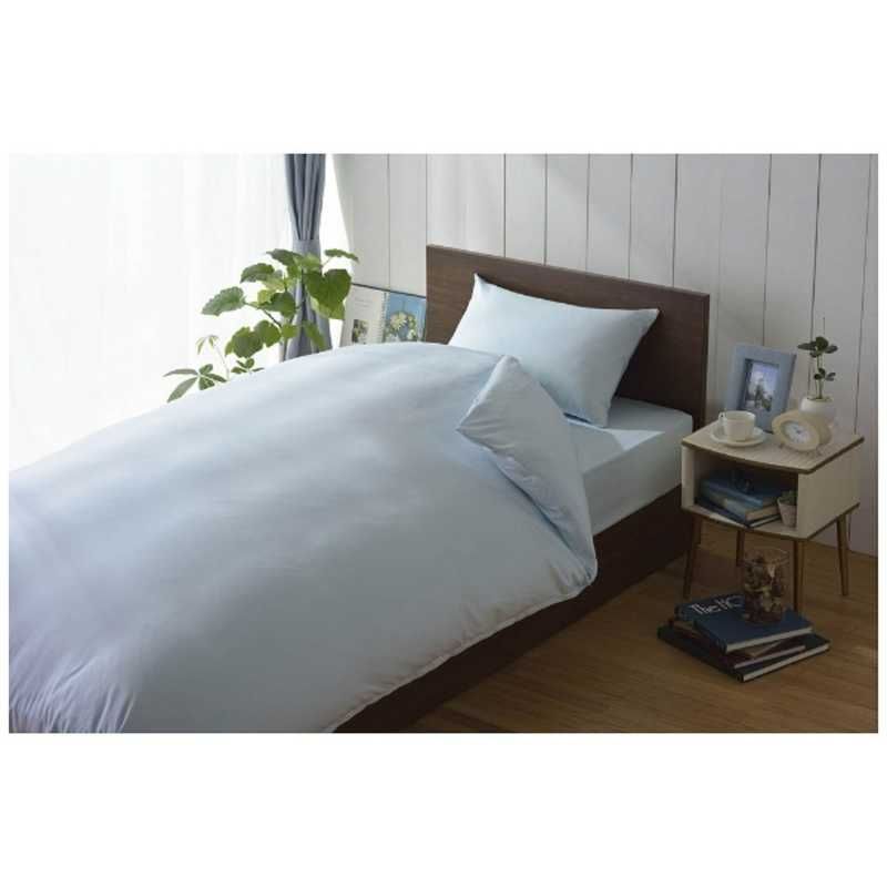 【 新品 未開封 】 生毛工房 【ボックスシーツ】 スーピマ セミダブルサイズ(綿100%/120×200×28cm/ブルー) 未使用 送料無料