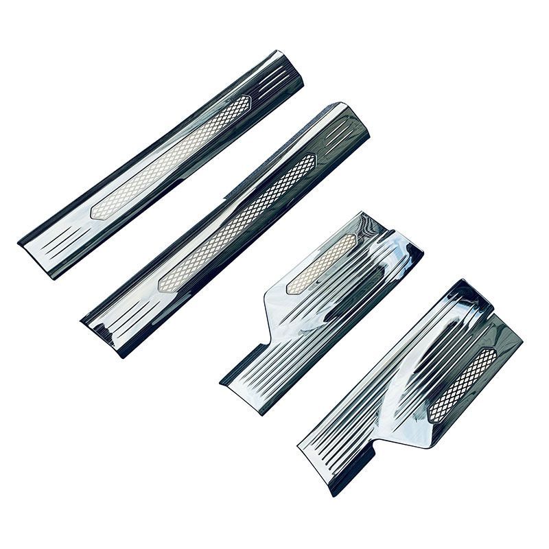 式日産エクストレイル ステンレス製内蔵ドアステッププレート 迎賓踏板装飾メタルフィニッシュ