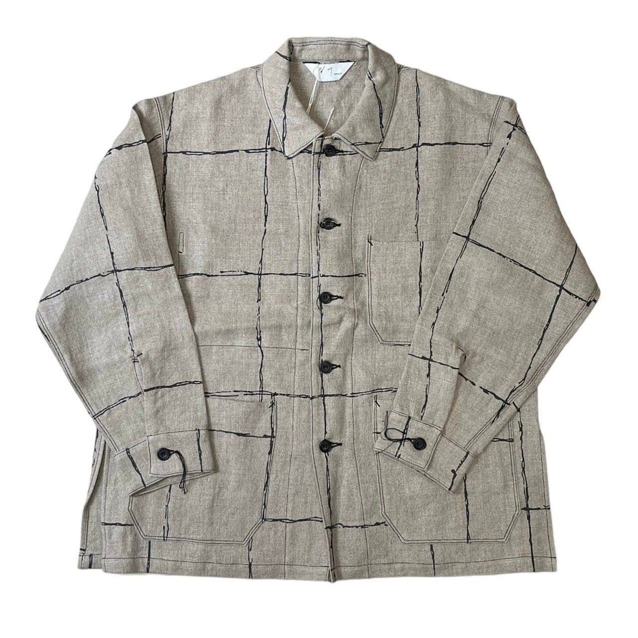 ANCELLM アンセルム 22SS DRAWING CHECK LINEN COVERALL チェックリネンカバーオールジャケット  ANC-JK01-A - メルカリ