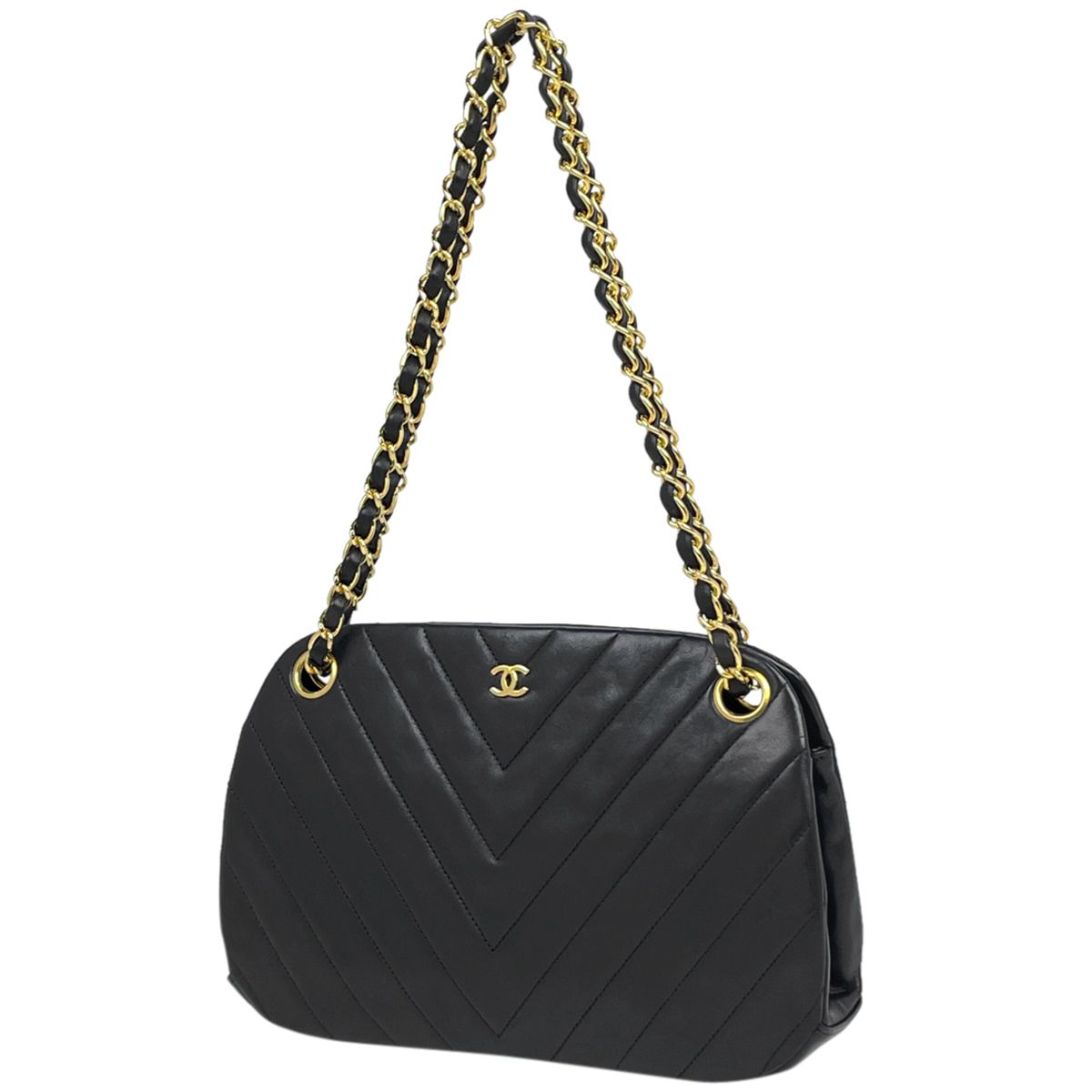 シャネル CHANEL Vステッチ チェーン ショルダーバッグ ココ
