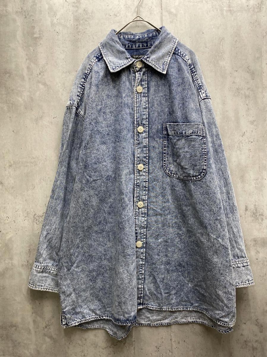 トラヴァストーキョー バックプリントデニムシャツ TRAVAS TOKYO トラバストーキョー バックベアープリント デニム