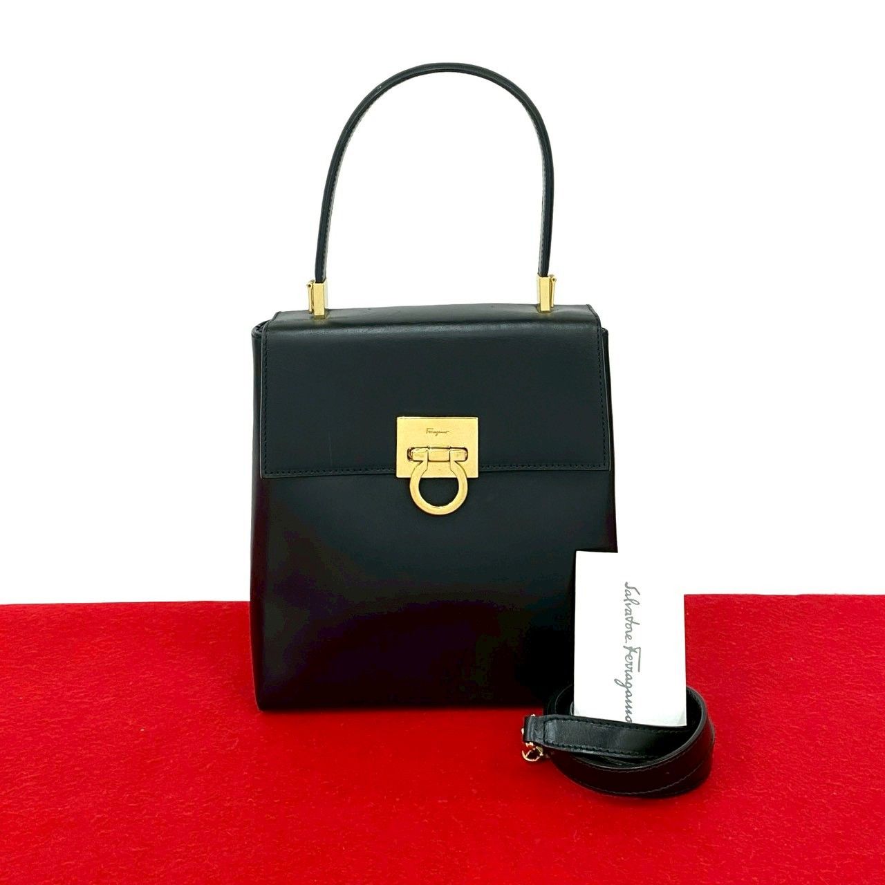 極 美品 Salvatore Ferragamo サルヴァトーレフェラガモ ガンチーニ