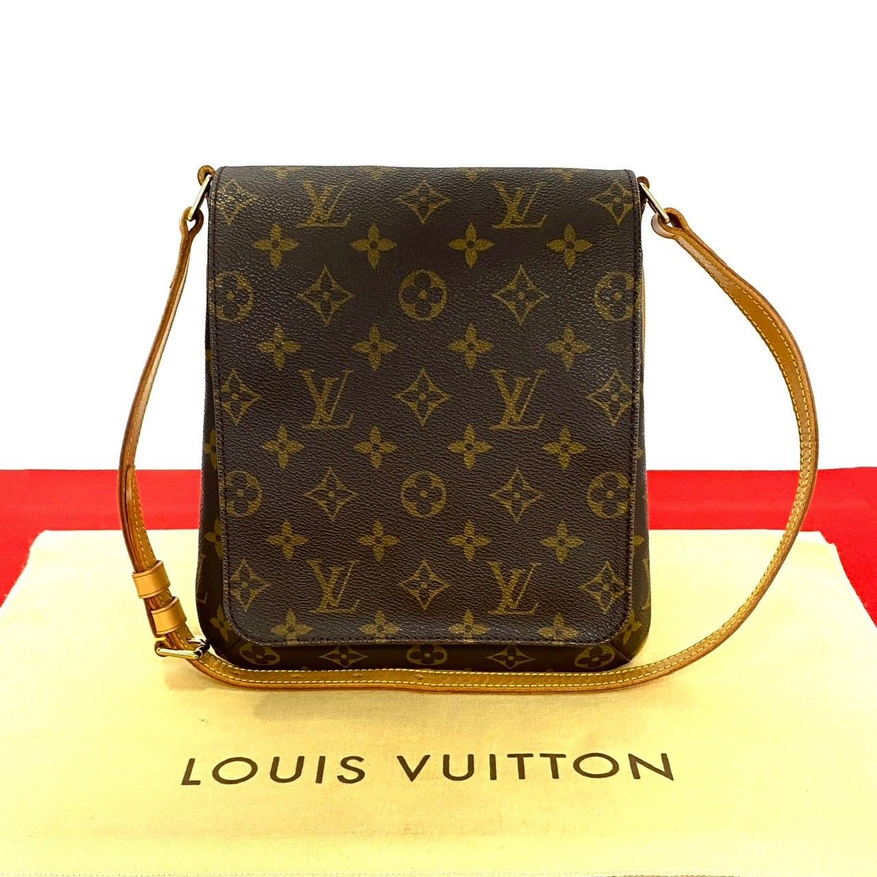 極 美品 LOUIS VUITTON ルイヴィトン ミュゼットサルサ モノグラム 