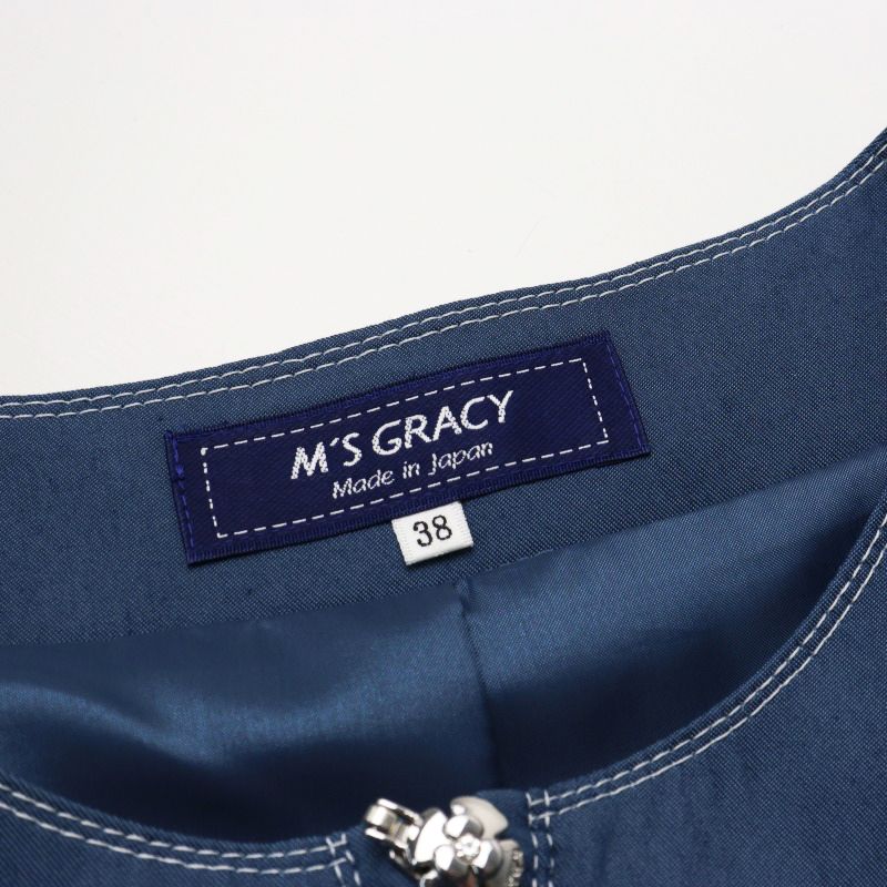 極美品 定価4.9万 2025SS エムズグレイシー M'S GRACY ステッチ