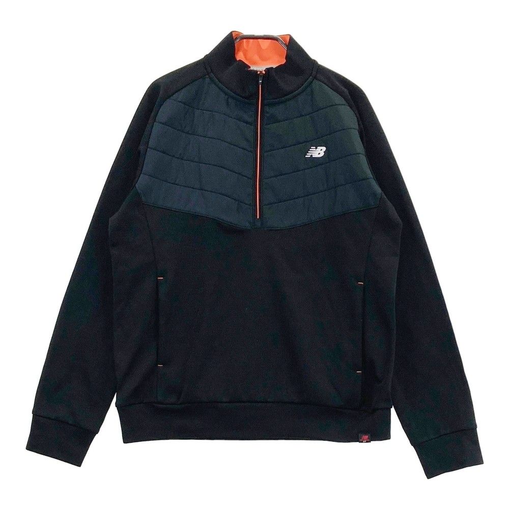 サイズ 4 NEW BALANCE GOLF ニューバランス 切替 長袖プルオーバー ブラック系 240101434005 ゴルフウェア メンズ ストスト