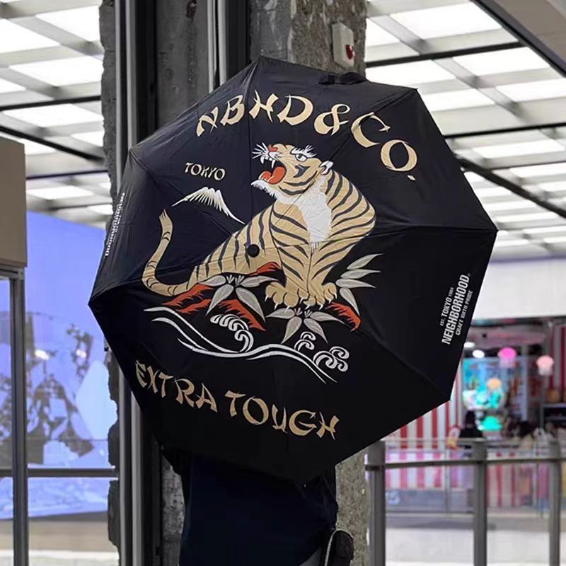 NEIGHBORHOOD 寄り付か TIGERPRINT FOLDING UMBRELLA