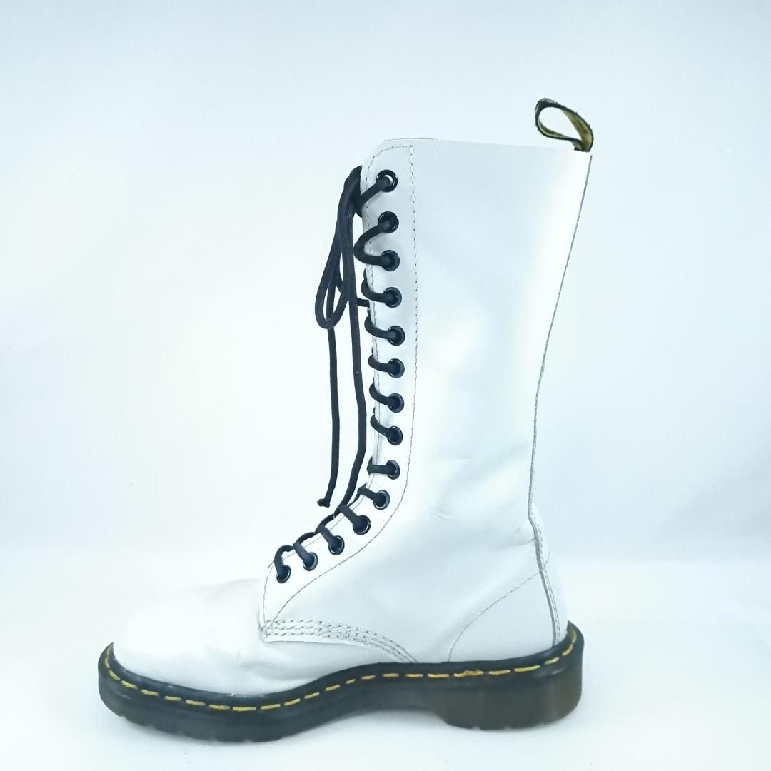 ドクターマーチン レースアップブーツ 14ホール ブラック UK5 24cm Dr.Martens 1914 14ホールブーツ UK5 ホワイト レースアップ