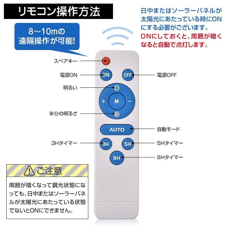 ソーラー充電式 自動点灯|消灯