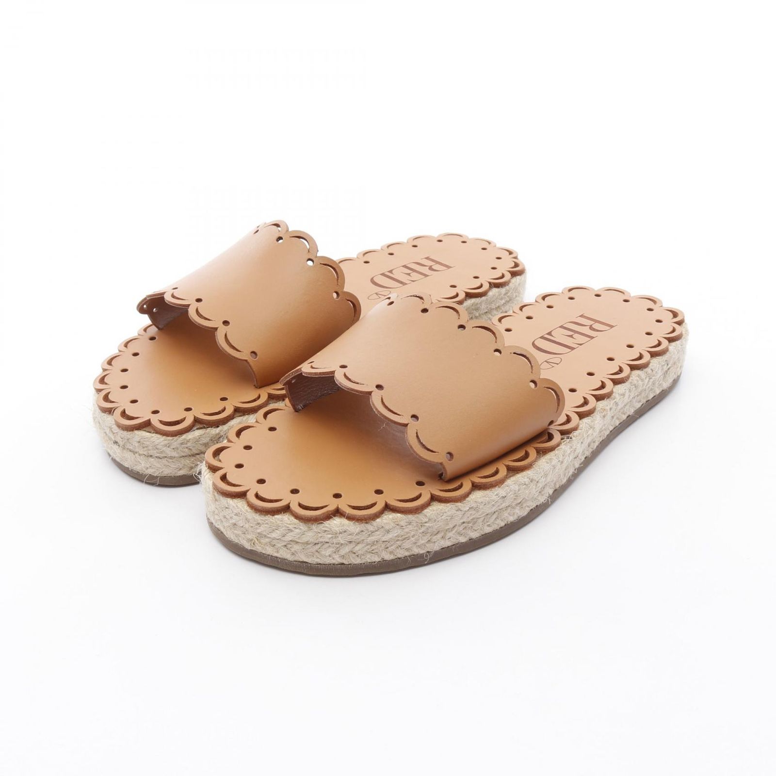 VALENTINO ベージュレザーサンダル 【公式通販】