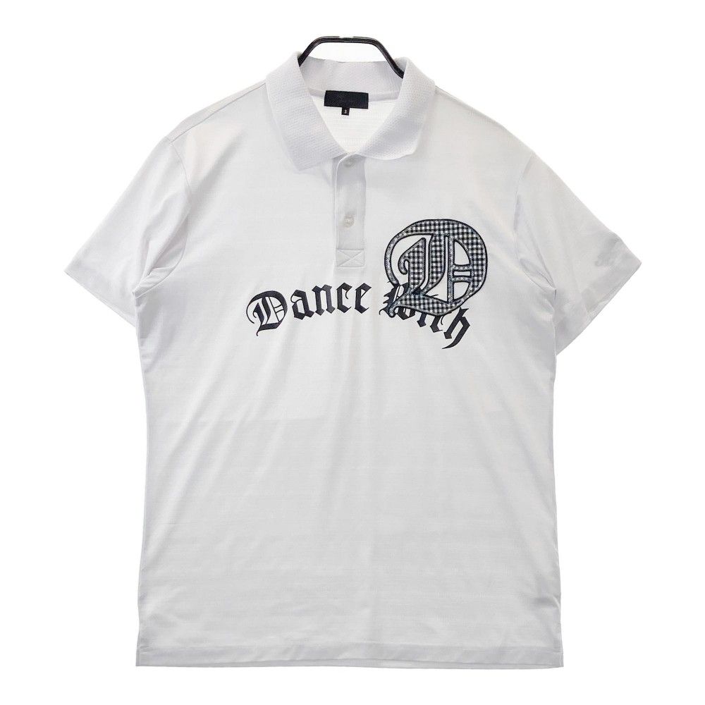 ダンスウィズドラゴン プロゴルファー猿 半袖 ポロシャツ ホワイト サイズ：3 DANCE WITH DRAGON ダンスウィズドラゴン 半袖ポロシャツ