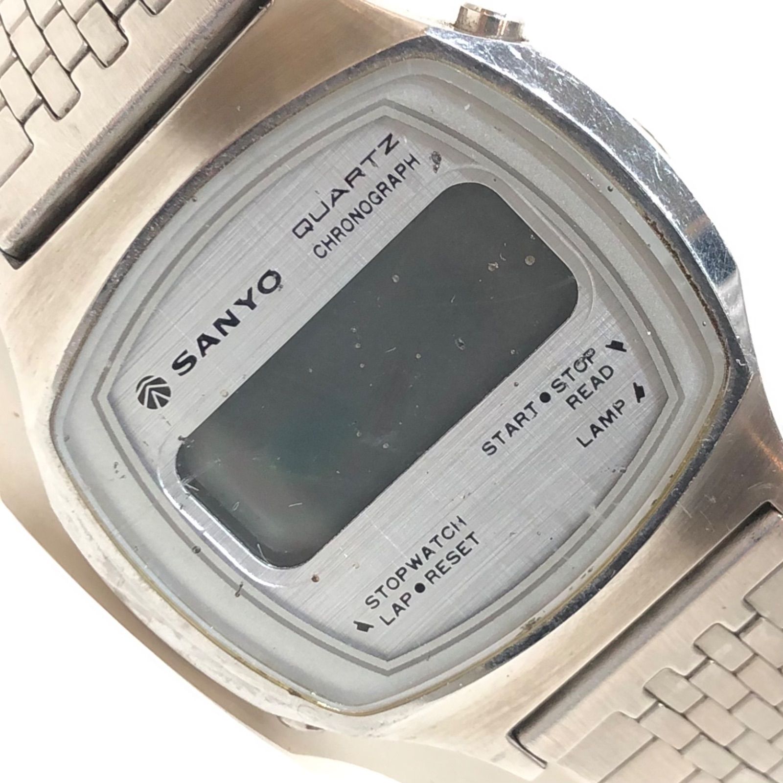 1104 サンヨー クロノグラフ クォーツ デジタル 腕時計 351-04S SANYO QUARTZ CHRONOGRAPH - メルカリ