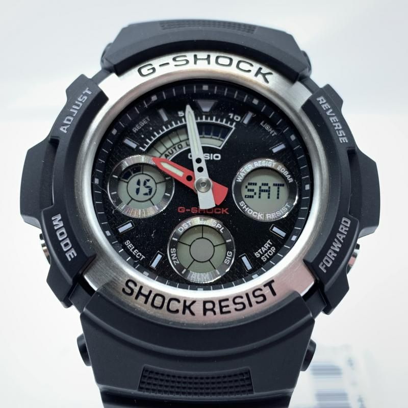 【中古】CASIO　G-SHOCK　AW-590-1ADR　カシオ　ジーショック　アナデジ　ブラック[19]