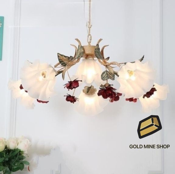 フロアスタンド フラワー 花 蕾 ロココ調 フロアライト ゴールド