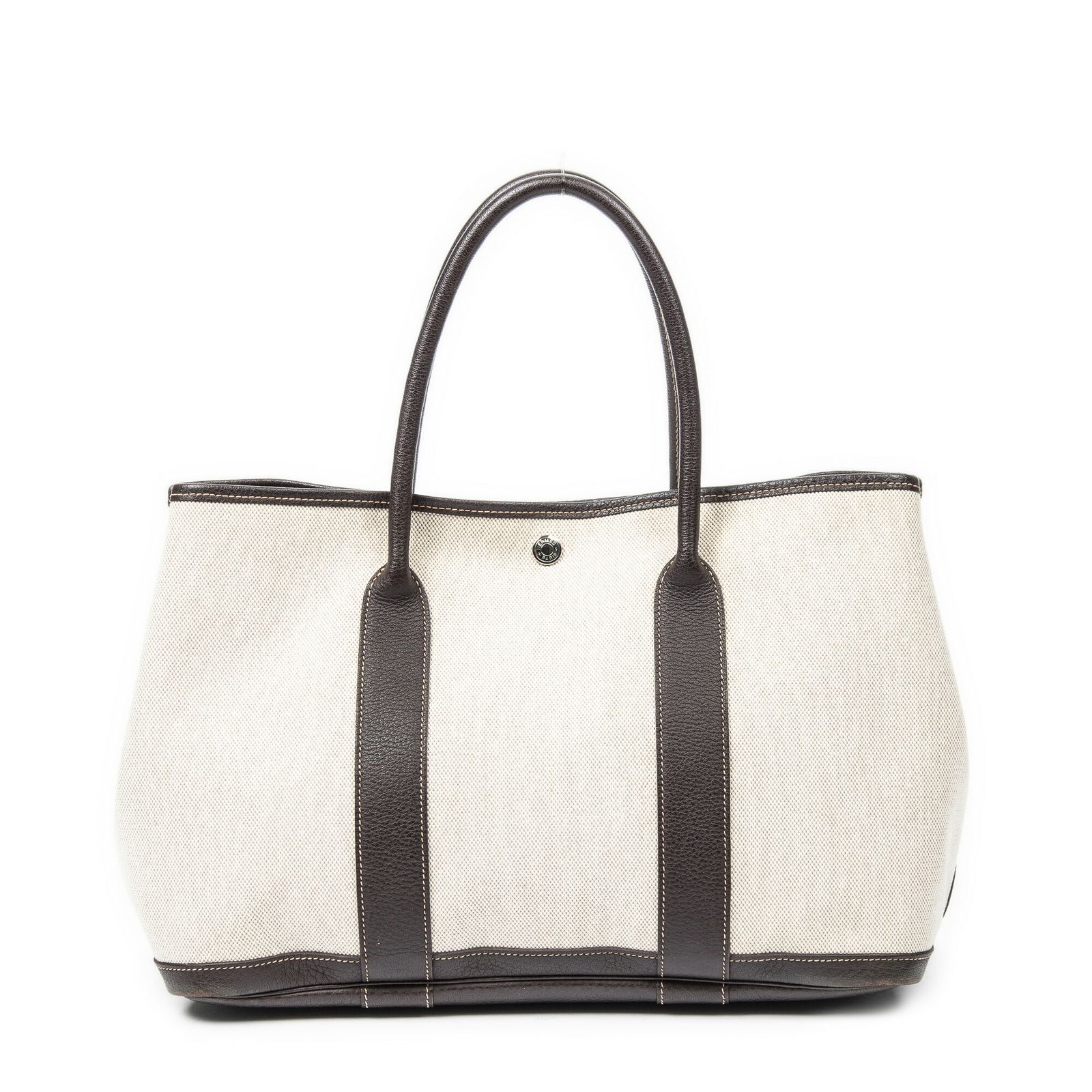 HERMES エルメスガーデンパーティーベージュ ダークブラウントワルアッシュA DECORATOM_COM_BR