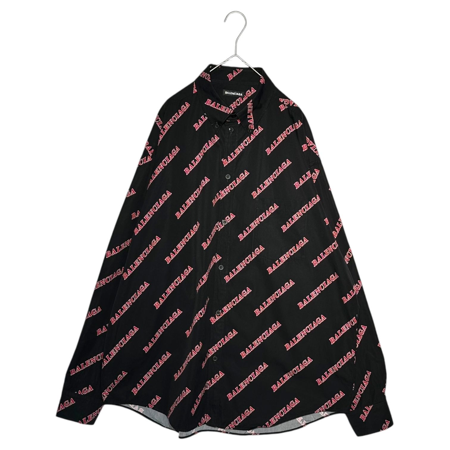 BALENCIAGA(バレンシアガ) 20AW Oversize Allover Logo L/S Shirt 