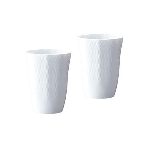 05:タンブラーペア Noritake ノリタケ タンブラー ( ペアセット ) 300cc シェール ブラン 電子レンジ対応 食洗機対応 2個 ファインポーセレン(プレミアムホワイト) P94881/1655