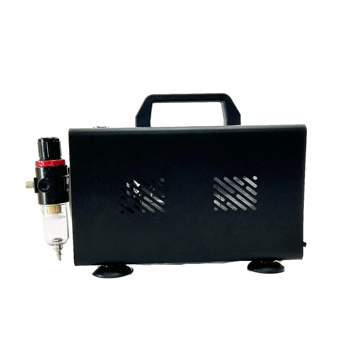 ミニコンプレッサー 自動圧力調整 1Lタンク 静音 空気圧調整 ホース フィルター付属 AS18T 100V 50|60Hz 1|6馬力 フィギュア カスタムペイント エアブラシ PSE対応