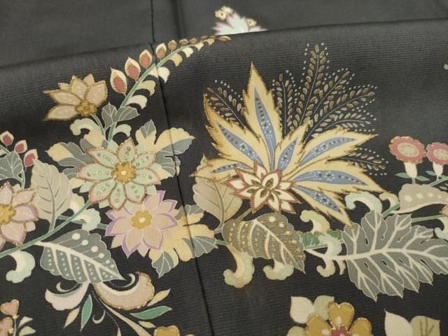 平和屋着物○訪問着 友禅 更紗花文 金彩 正絹 逸品 AABB5443ck - メルカリ