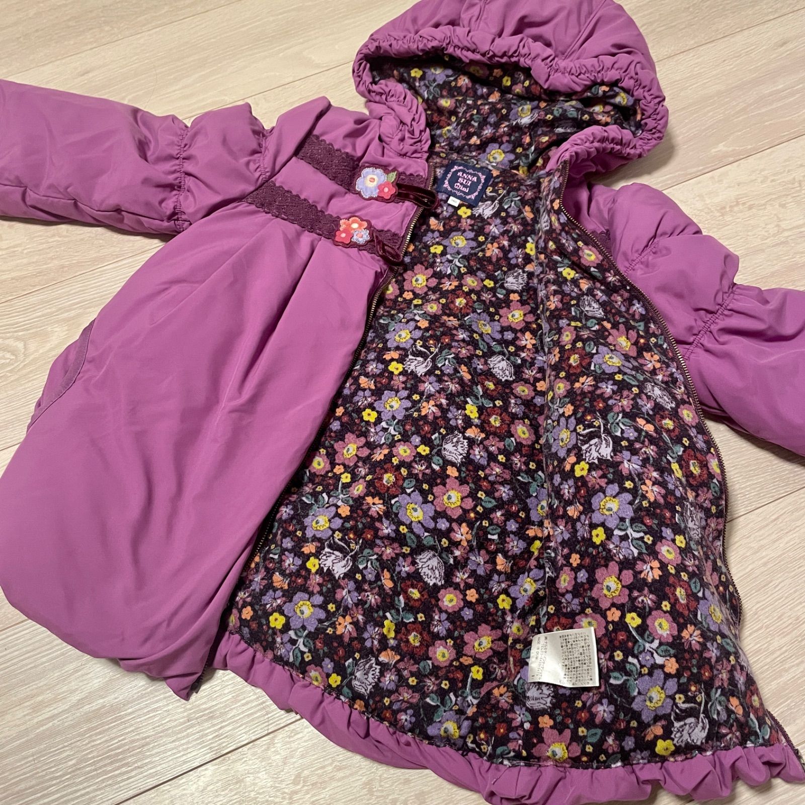 ANNA SUI mini ダウンコート アナスイミニ 140㎝ - メルカリ 