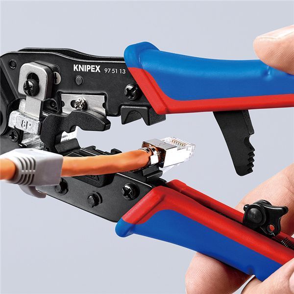 KNIPEX クニペックス ウエスタンプラグ圧着ペンチ 8ピン コンフォート 全長190mm 9751-13 HRDEVELOPMENT_JP