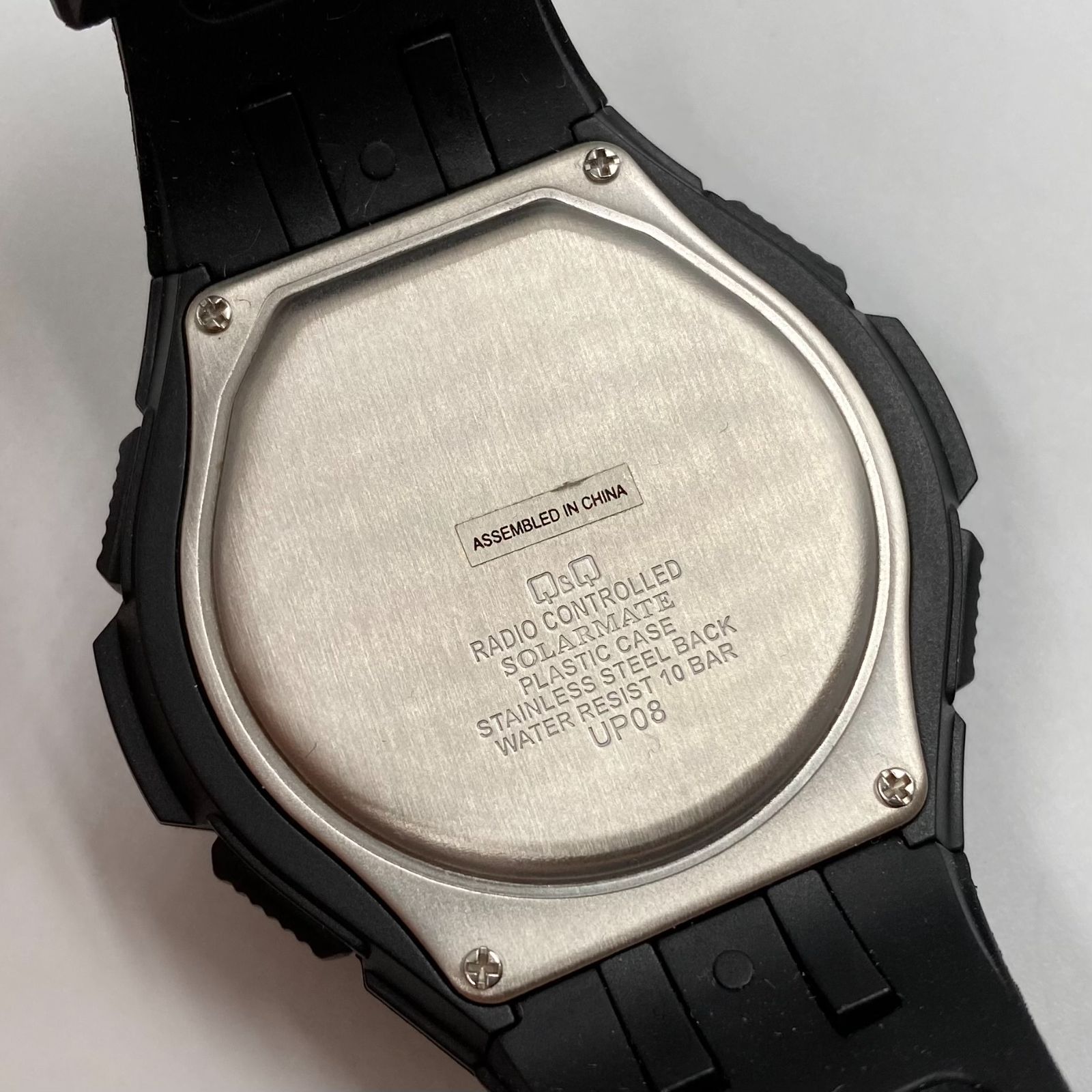 CITIZEN Q&Q ソーラー電源電波時計 MD06-335 ブラック - メルカリ