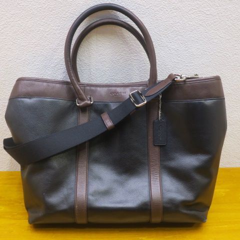 COACH コーチ ビジネスバッグ ブラック 肩掛け 2wayバッグ 斜め掛け
