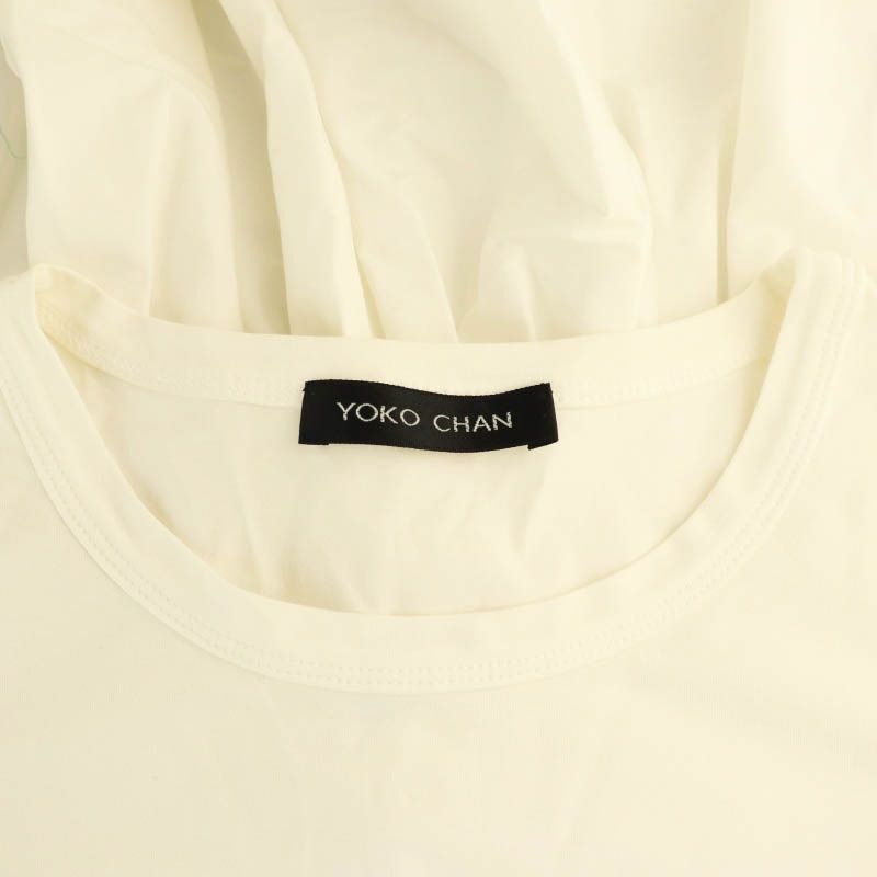 美品　YOKO CHAN ヨーコチャン バックフリル　カットソー Tシャツ40 ヨーコチャン YOKO CHAN バックヘムフリルTシャツ カットソー