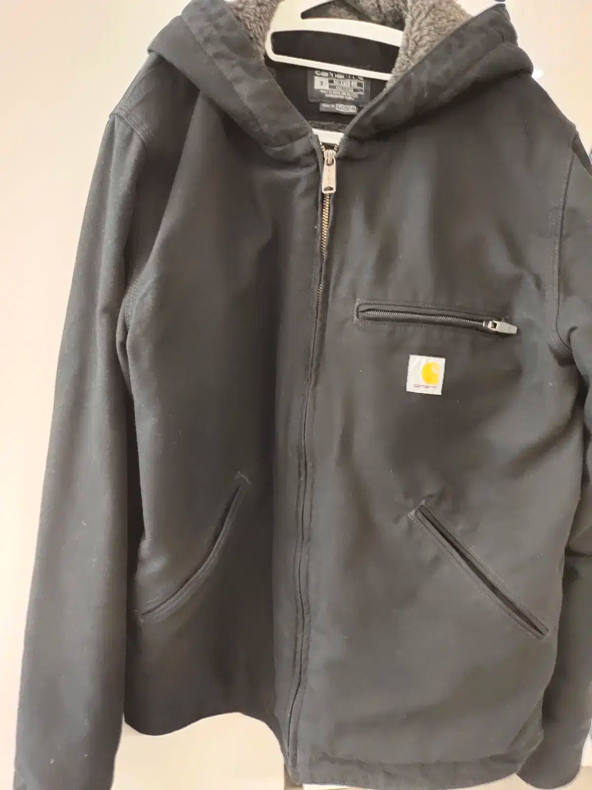Carhartt カーハート メンズ ウォッシュド ダック シェルパ ジャケット 黒