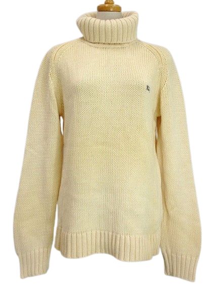 【希少✨】バーバリーブラックレーベル　タートルネックニット　羊毛　ブルー バーバリーブラックレーベル BURBERRY BLACK LABEL
